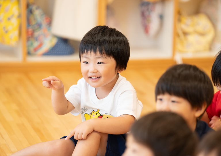 笑顔の園児